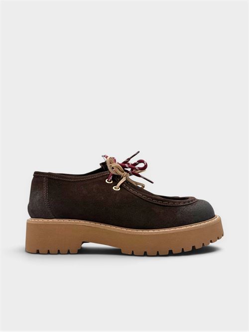Mocassino stringato in camoscio con platform IL LACCIO | 9000CAMOSCIOTESTADIMORO